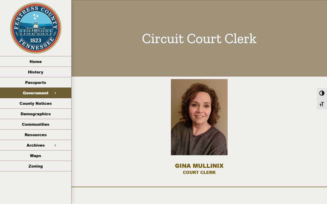 Fentress County Circuit Court Clerk background check records
