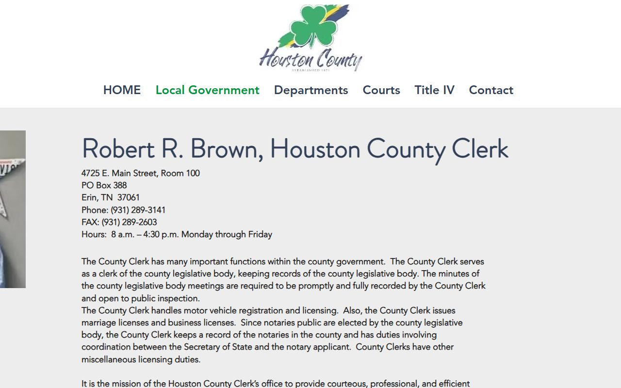 Houston County Circuit Court Clerk background check records
